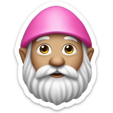A gnome with a pink fly squatter  sticker