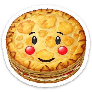 swiss rösti, round, gold and crispy sticker