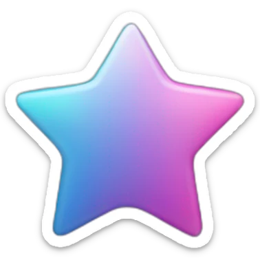 Purple blue pink token coin stars sticker