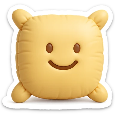 simple cute square cushion emoji sticker