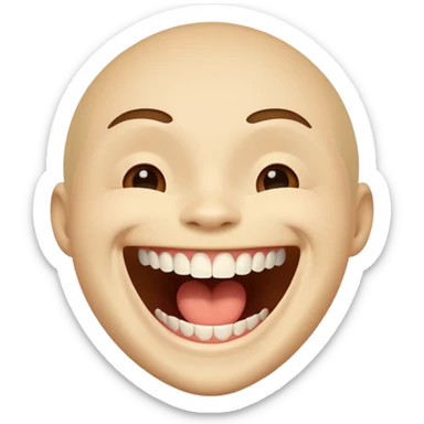 Person laughing loudly sticker