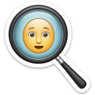 magnifying glass sticker