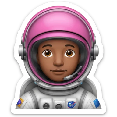  black man Astronaut with Pink Visors sticker