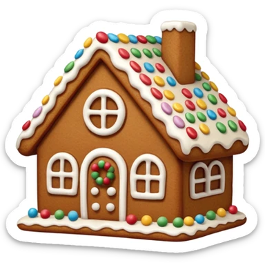 gingerbread house biscuit sticker