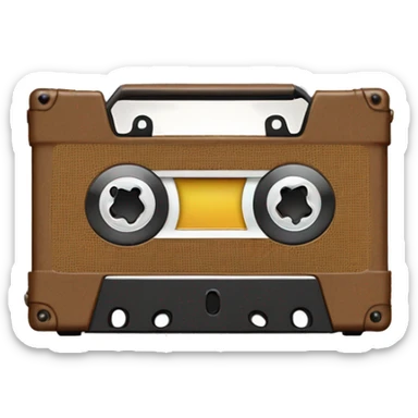 vintage brown cassette for tape recorder sticker