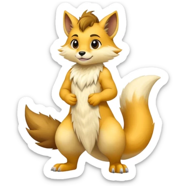 Vernid, LiLaiRa, Furry, Anthro, Full Body, Tufted tail sticker