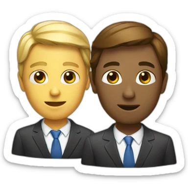 two executives communicating sticker