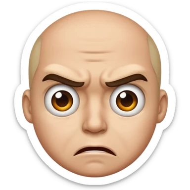I need you to make an emoji of the gen z stare, like confusion, disgusted and kinda angry sticker