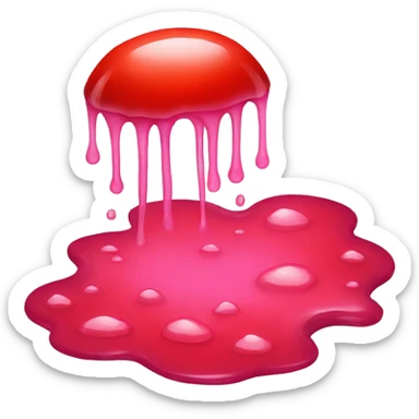 red jelly puddle sticker