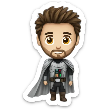 messi en una nave de star wars sticker