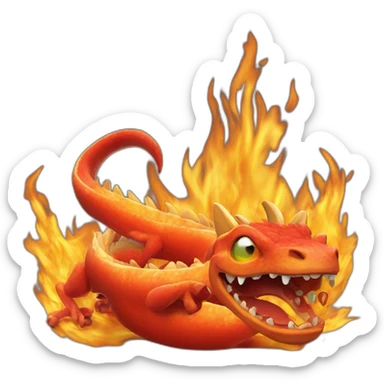 Dracaufeu avec un coca sticker