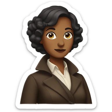 Miss Sherlock (as a brown-skinned woman) sticker