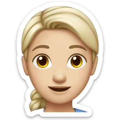 Girl tour guide with fair skin short hair sticker