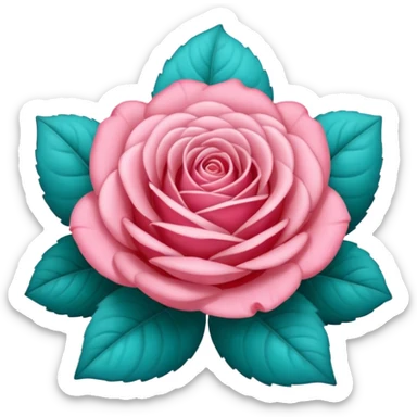 Una rosa de color turquesa sticker