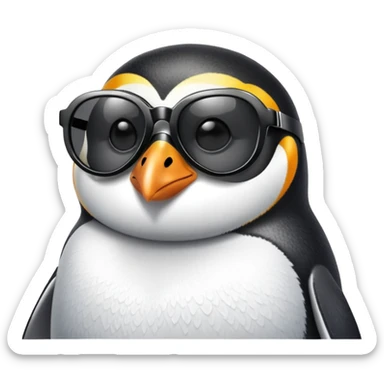 Pingouin avec des lunettes de soleil  sticker
