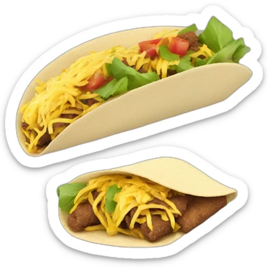 Taco de res sticker
