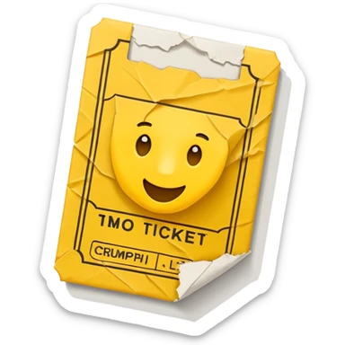 yellow card ticket  sticker