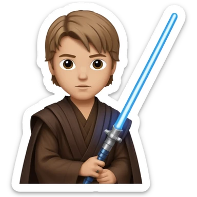 star wars Jedi Knight Anakin with blue lightsaber sticker