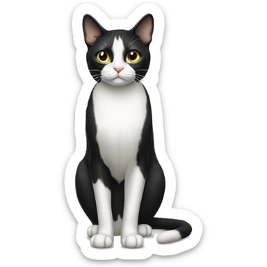 Tuxedo Cat Breed Full Body sticker