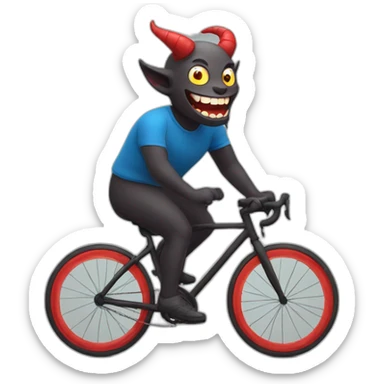 Happy Demon cycling sticker