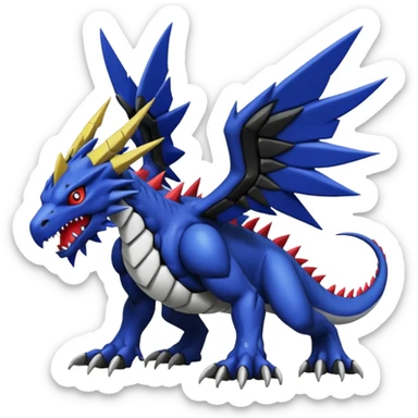 Drudigon-Bulkmon-Canoweissmon-Darkdramon-Cybermon-Digimon-creature sticker