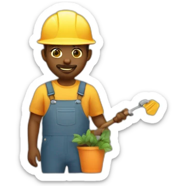 Gardner working as frontend developer sticker