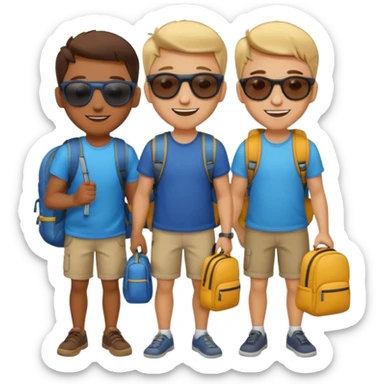 group of friends travelling sticker