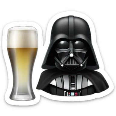 Dark vador levant une bière sticker