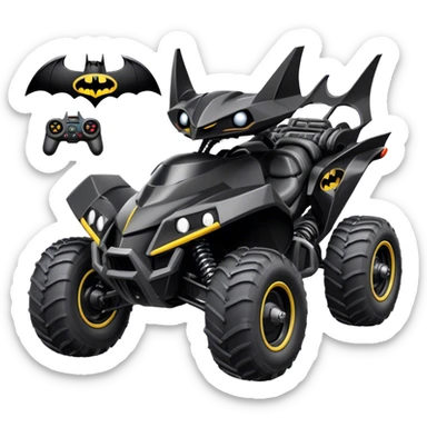 batmobile atv raptor 700 with a smile sticker