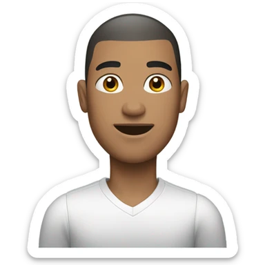 dark hair make, buzzcut sticker