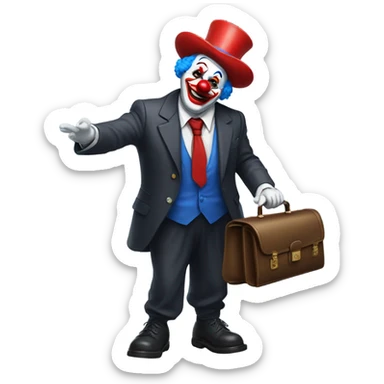 A presidential clown sticker