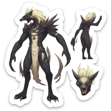 Cool Edgy Vernid species by LiLaiRa full body sticker