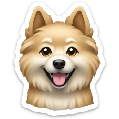 A spitz dog sand color  sticker