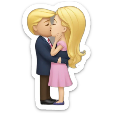 trump kissing his daughter, positivity, inclusiveness sticker