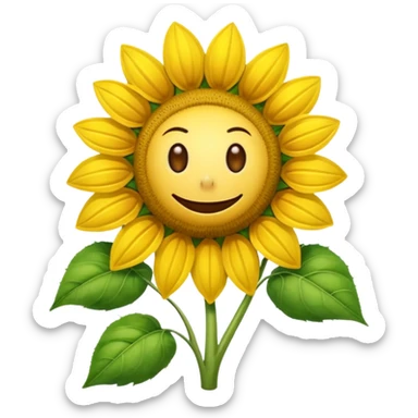 An exact  picture of the sunflower from Plants vs. Zombies sticker