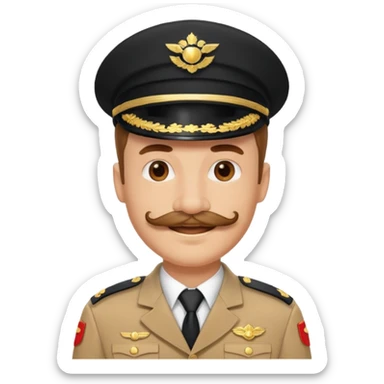moustache uniform man different category sticker