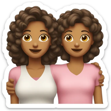 A snapshot of a mother and daughter sticker