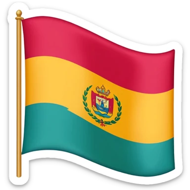 bandera gitana ondeando, vibrant colors sticker