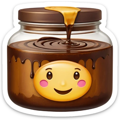 open jar or shallow tin containing thick, glossy dark brown to black paste with smooth slightly swirled surface, dense oily texture with subtle amber highlights, no spatula, no bubbles, no extras, just open container and visible soap, soft lighting, subtle shadows, emoji scale sticker
