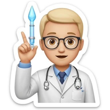 Nerd scientist emoji that with those 🤓👆🥼 but you have to make the head exactly like this 🤓 sticker