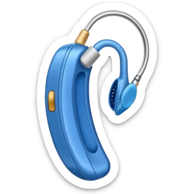 blue hearing aid sticker