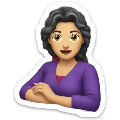 Armenian women in purple clothing in the bus sticker