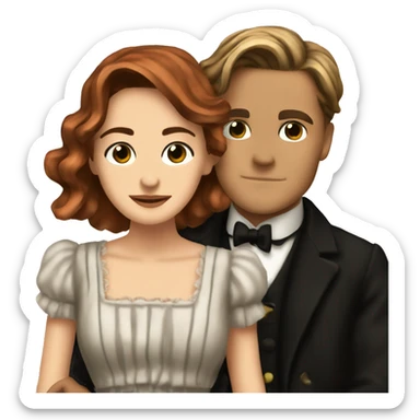 jack dawson and rose from titanic sticker