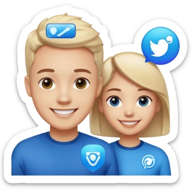 A realistic close-up photo of a professional-looking person smiling, with a blurred high-tech office background. Next to the person's face, there is a floating Instagram Blue Verified Badge. The lighting is cinematic, and the image looks like a high-end profile picture." sticker