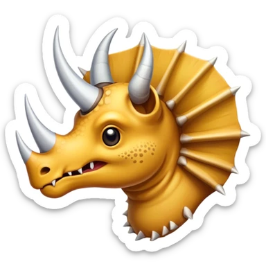 papers pierced with triceratops horm sticker