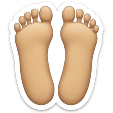 Two left feet with interlocked toes sticker