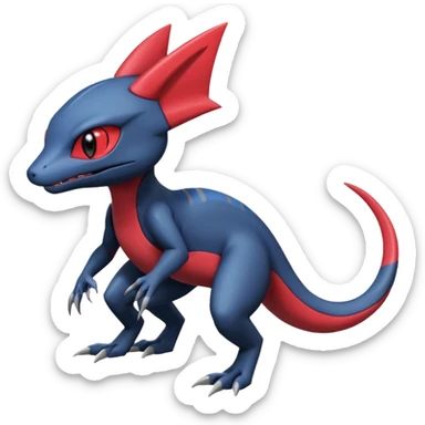 Heliolisk-Sneasel-Salandit-Cyclizar-Genesect-Pokémon, full body sticker