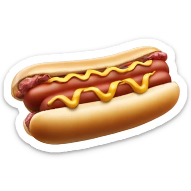 Hotdog riding a cloud to heaven  sticker