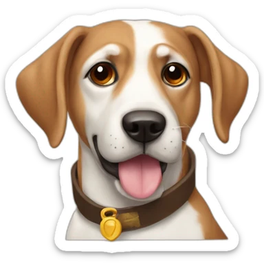 Perro Pastor aleman marron sticker