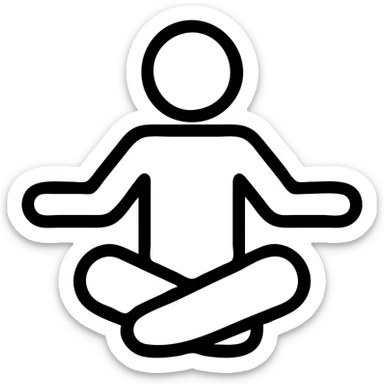 icon on the theme of yoga towel classes. image of a person in asana pose sticker